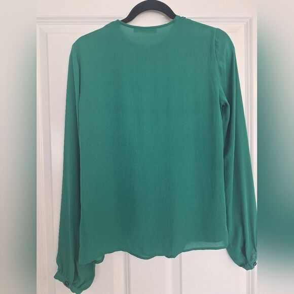 Etro Green Silk Bluase Size 38 - Picture 3 of 7
